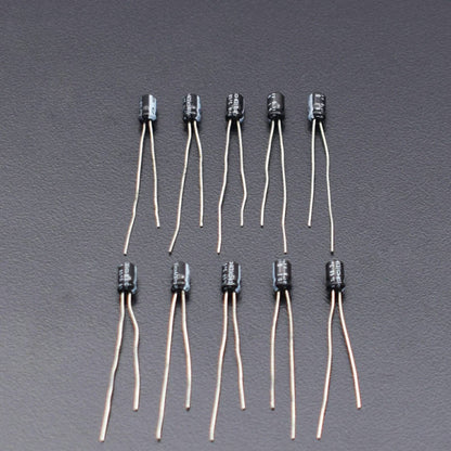 10uF 6.3V Capacitor- Radial Electrolytic Capacitor - Pack of 5 - RS2105 - REES52