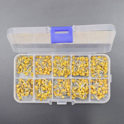 500PCS 10Values 0.1uF~10uF Multilayer Monolithic Ceramic Capacitor Assorted kit with Plastic Box- RS1901 - REES52