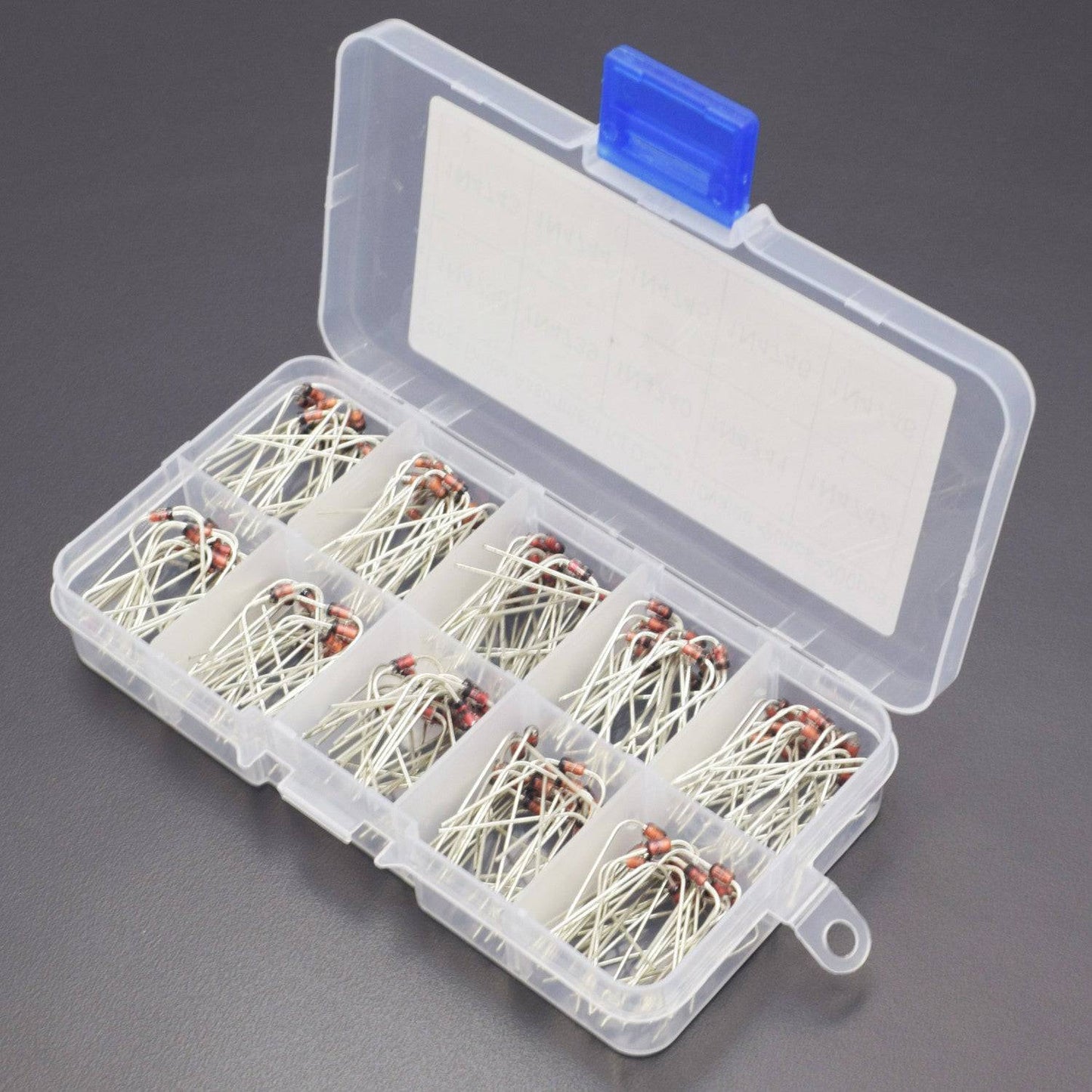 Zener Diodes Kit, 1W Axial Leads Through Hole Power Diode Assorted Assortment Box Kit Set, 1N4738~1N4748 Pack of 200pcs - RS1900 - REES52