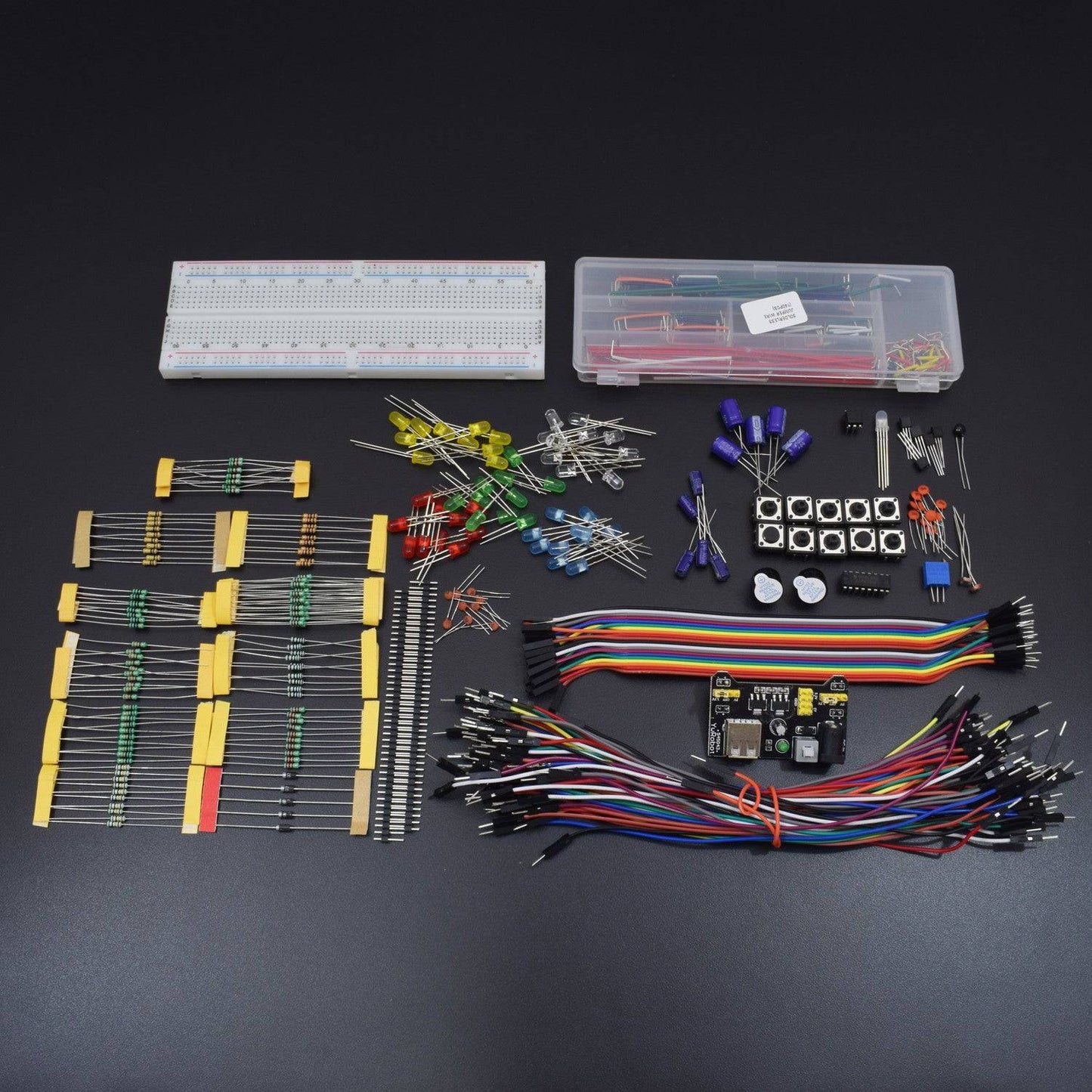 Upgraded Electronics Fun Kit w/ Power Supply Module - KT1001 - REES52