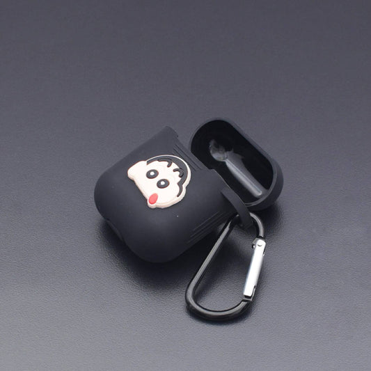 Shinchan Protective Silicone Cover Skin For Apple Air-pods Charging Case Dock With Hook Grips - RS2181 - REES52