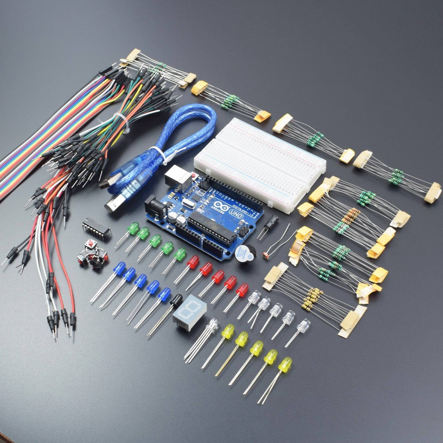Arduino One Let Setup Arduino UNO Starter Kit with Free Tutorials Frame – REES52