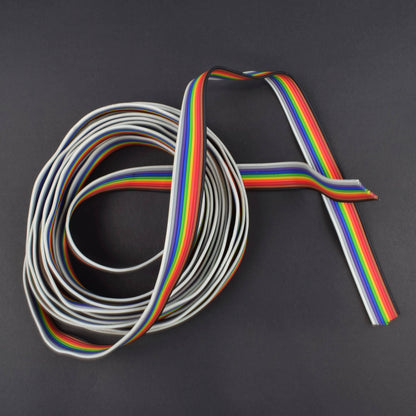10 Core Rainbow Color Flat Ribbon Wire Cable (1Meter)  -RS030 - REES52