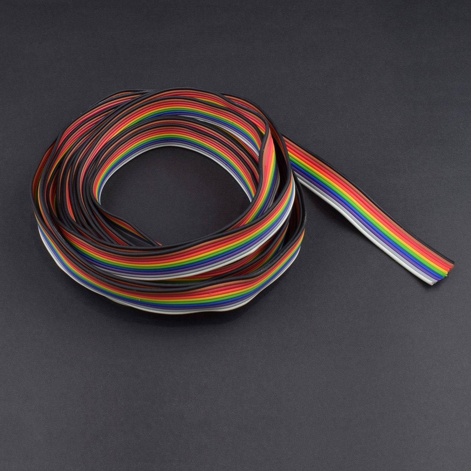 10 Core Rainbow Color Flat Ribbon Wire Cable (1Meter)  -RS030 - REES52