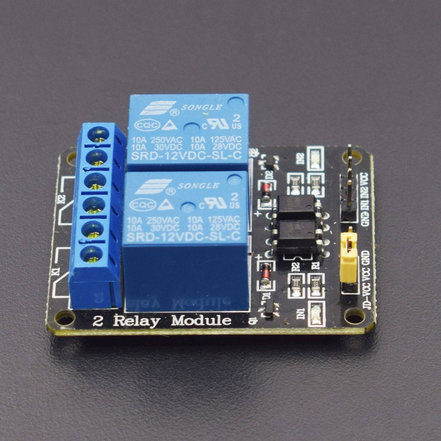 DC 12V 2 Channel Relay Module With Isolated Optocoupler High and Low Level H/L Level Trigger Module for Arduino -NA189 - REES52