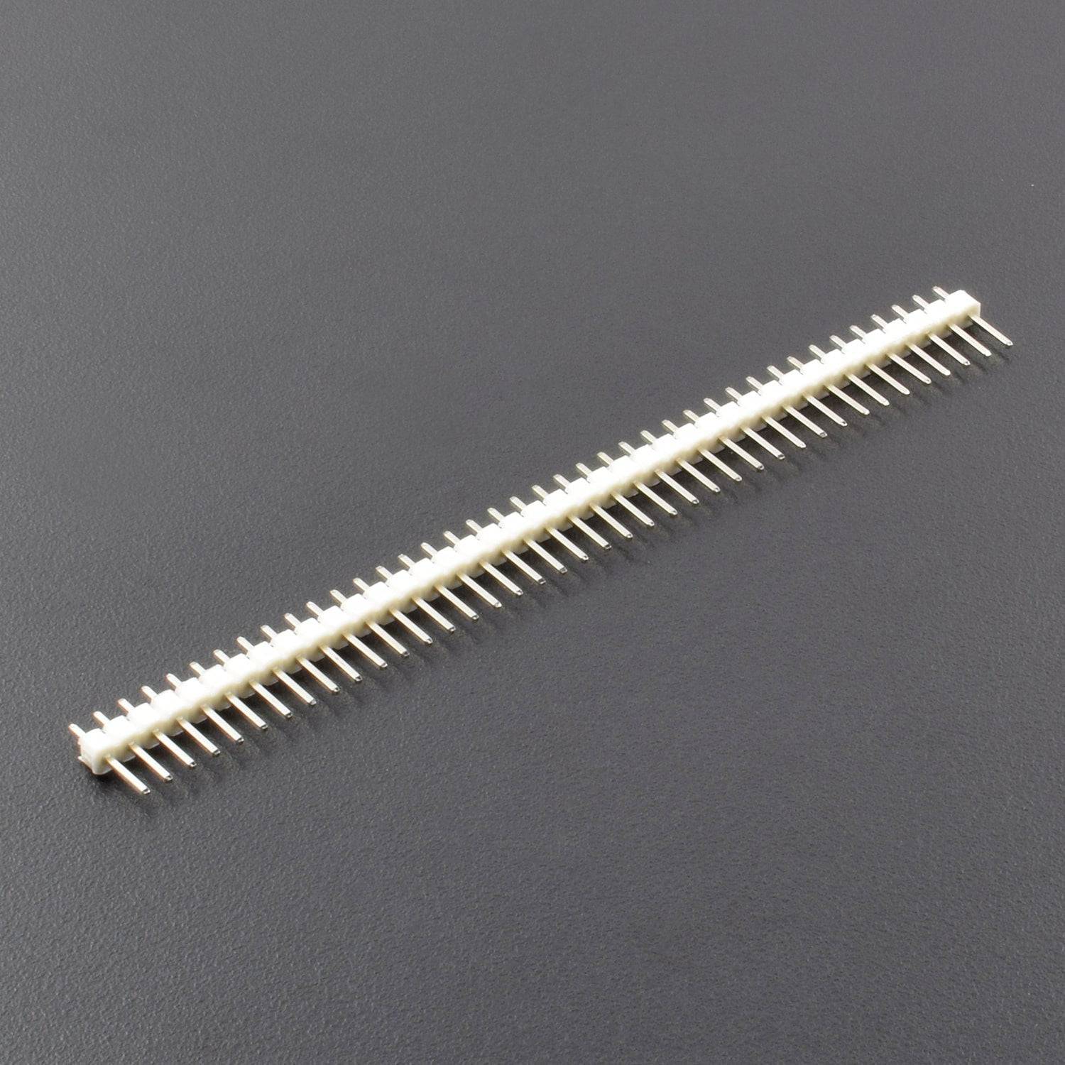 40 Pin White Male Header Connector 2.54mm Spacing for PCB Boards -RC011 - REES52