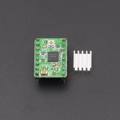 A4988 Compatible StepStick Stepper Motor Diver Module with Heat Sink for 3D Printer Controller Ramps 1.4 Green color- RS062 - REES52