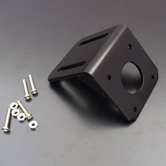 Nema 17 Stepper Motor Alloy Steel Mounting Bracket, L- Shape Stepper Motor Bracket with Mounting Screws- RS2355 - REES52