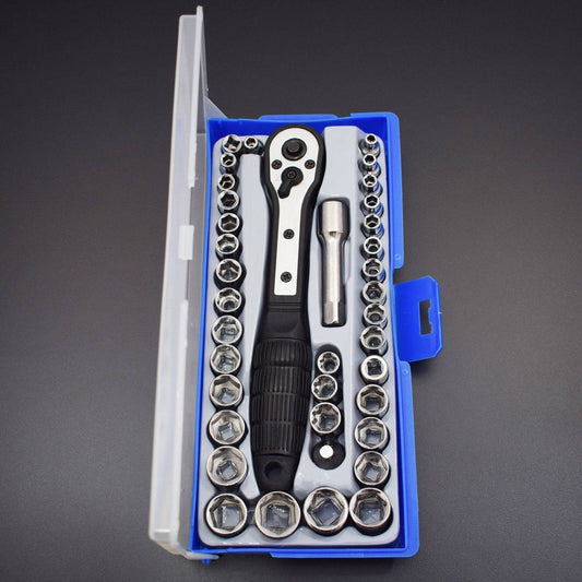 38 Sets of Ratchet Socket Wrench Ratchet Handle Spanners Combination Tool Repair Auto Repair Kit  - RS1101 - REES52