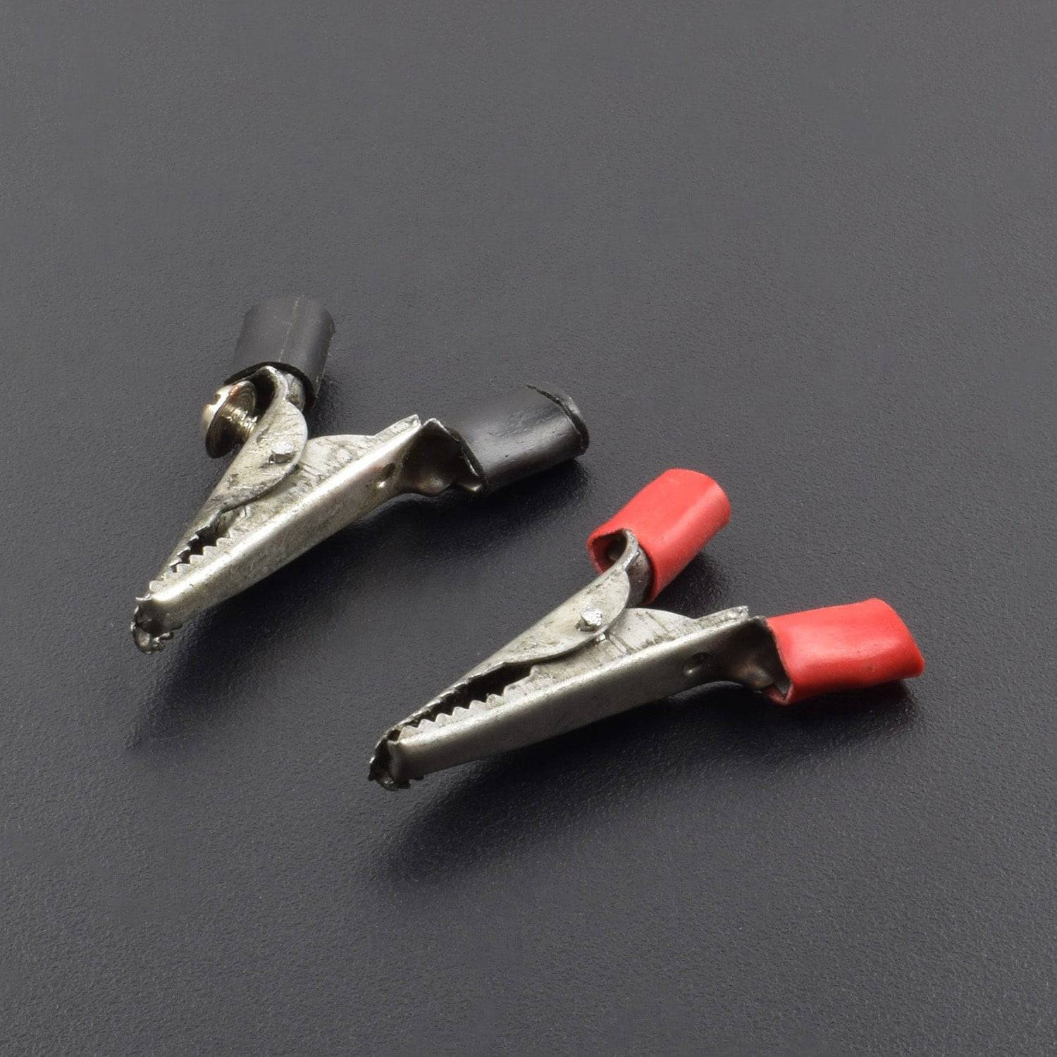 Crocodile Clips Insulated Plastic Handle Cable Lead Testing Alligator Clamp One Pair  - EC011 - REES52