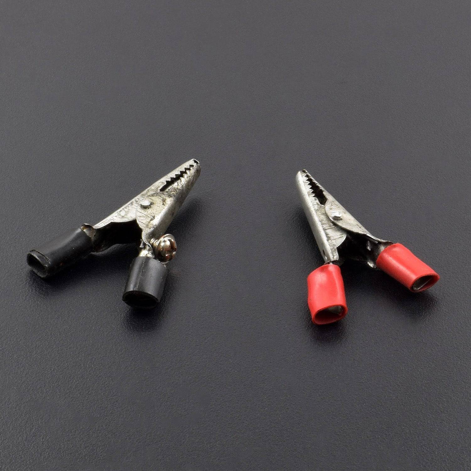 Crocodile Clips Insulated Plastic Handle Cable Lead Testing Alligator Clamp One Pair  - EC011 - REES52