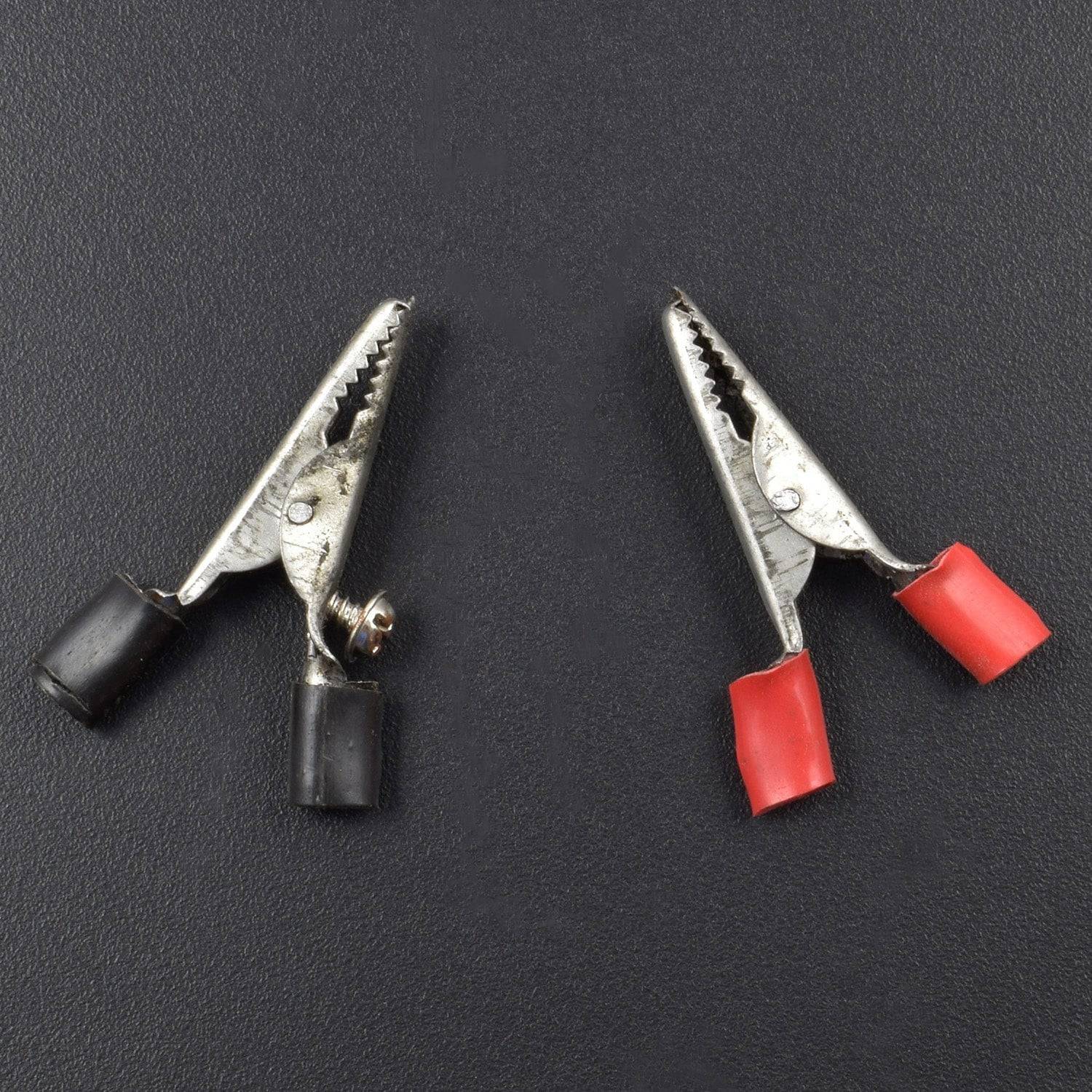 Crocodile Clips Insulated Plastic Handle Cable Lead Testing Alligator Clamp One Pair  - EC011 - REES52