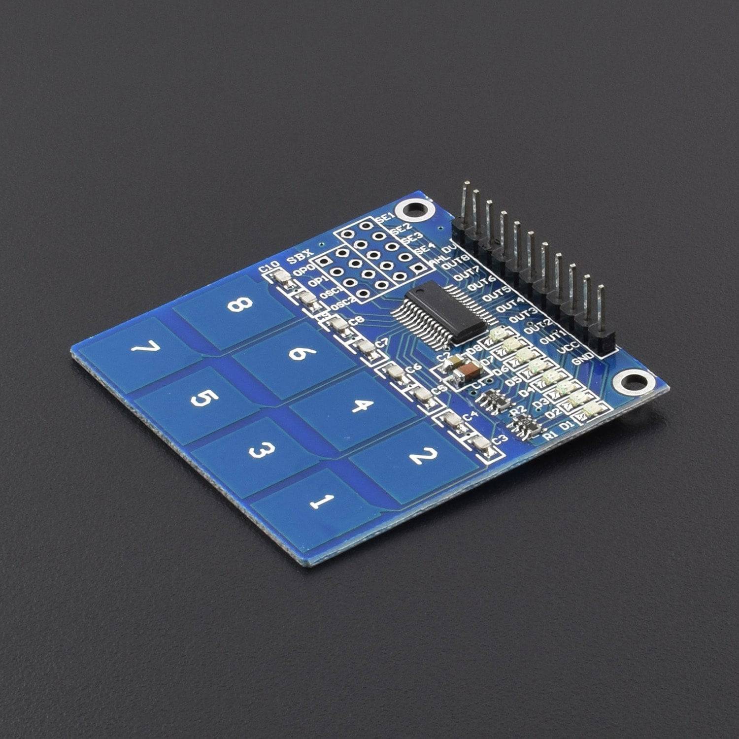 TTP226 8-Channel Capacitive Touch PAD Sensor Sensing Detector Module, Capacitive Touch Switch -NA063 - REES52