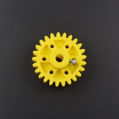 Plastic Spur Gear - Yellow - 6mm Circular Shaft - 25T -RK029 - REES52