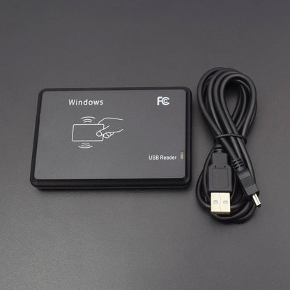125KHz Black USB Smart RFID ID EM Proximity Card Reader Access Control EM4100, EM4305,T5577 Compatible Tags - RS144 - REES52