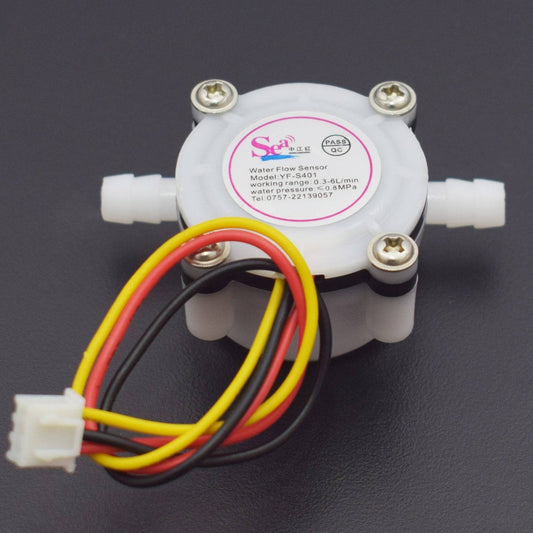 White Coffee Machine Flow Meter Water Flow Sensor Connected 6mm Hose Water Purifier Sensor - RS1400 - REES52