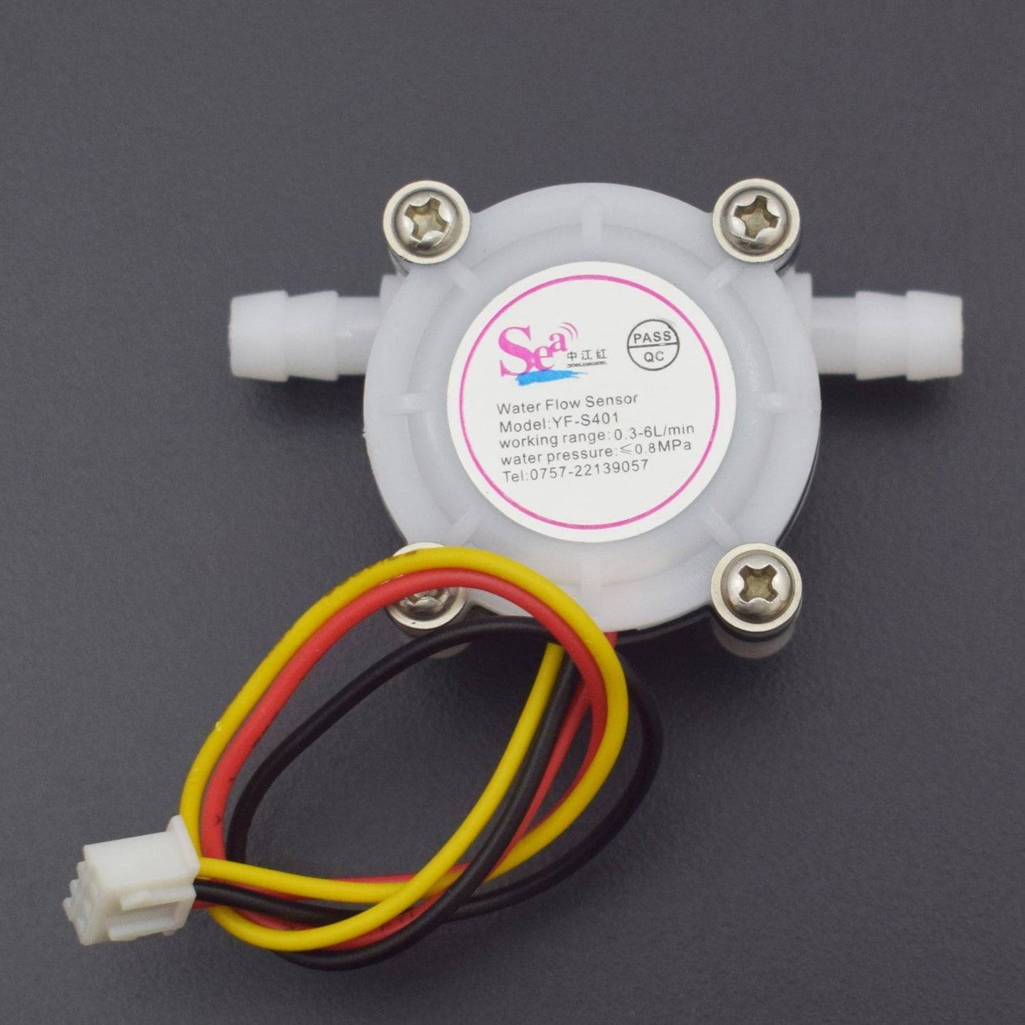 White Coffee Machine Flow Meter Water Flow Sensor Connected 6mm Hose Water Purifier Sensor - RS1400 - REES52