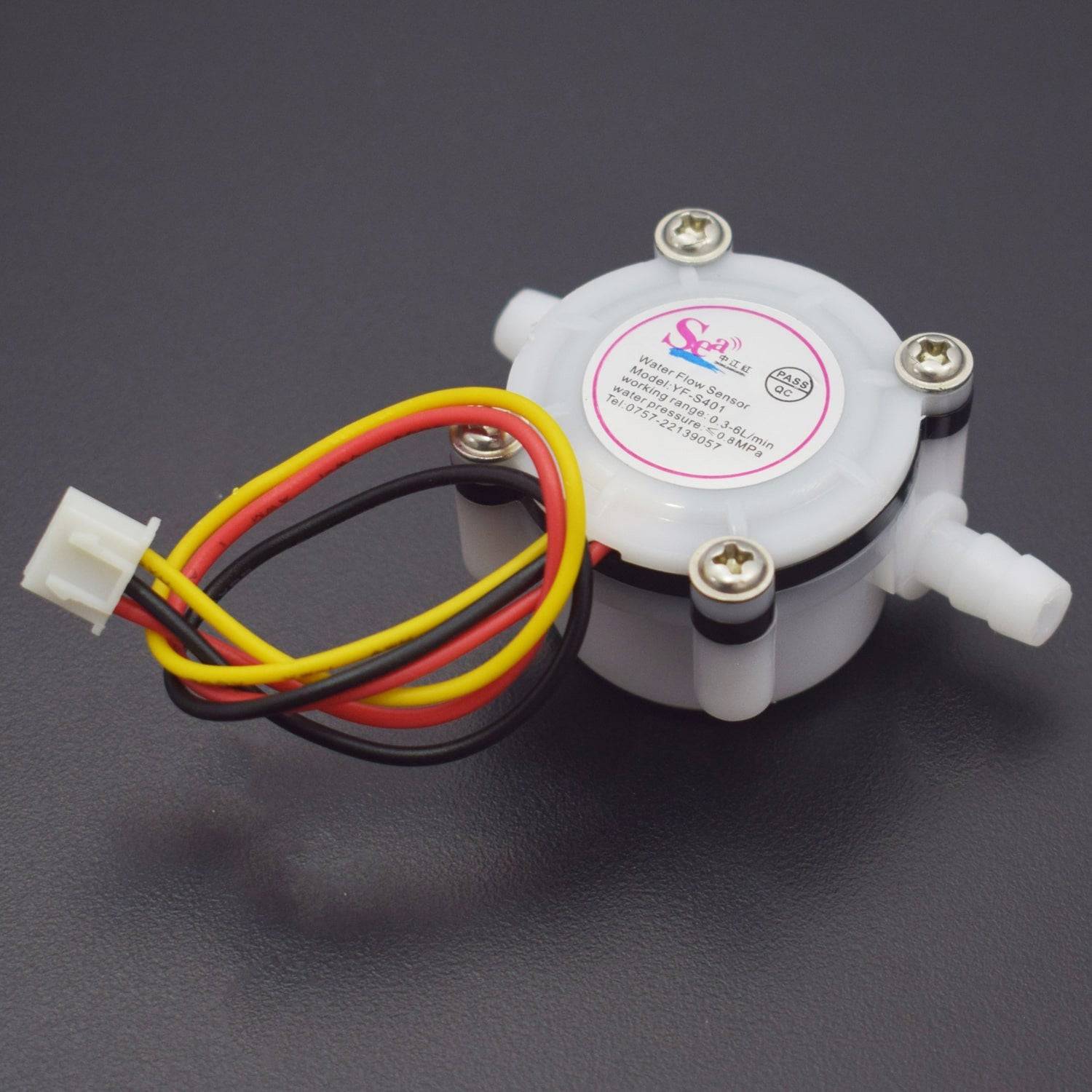 White Coffee Machine Flow Meter Water Flow Sensor Connected 6mm Hose Water Purifier Sensor - RS1400 - REES52