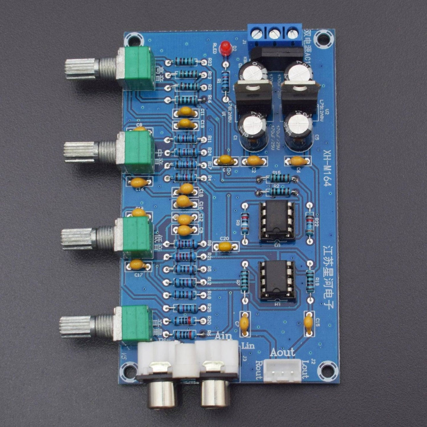 NE5532 Stereo Pre-amp Preamplifier Tone Board Audio 4 Channels Amplifier Board - RS1211 - REES52