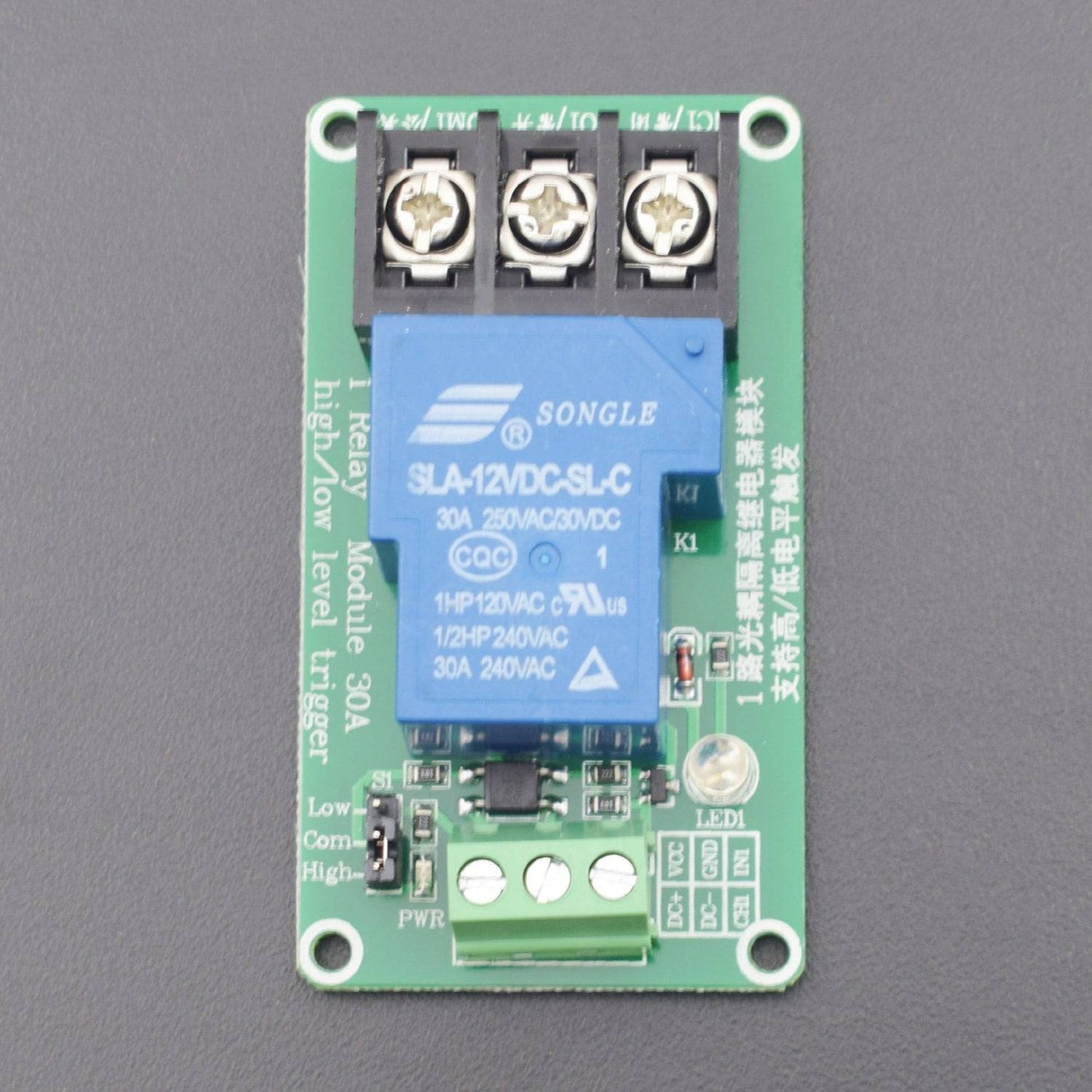 One Channel 30A Relay Module Optocoupler Isolation 12V High/Low Level Trigger For PLC Automation Equipment Control- RS1825 - REES52