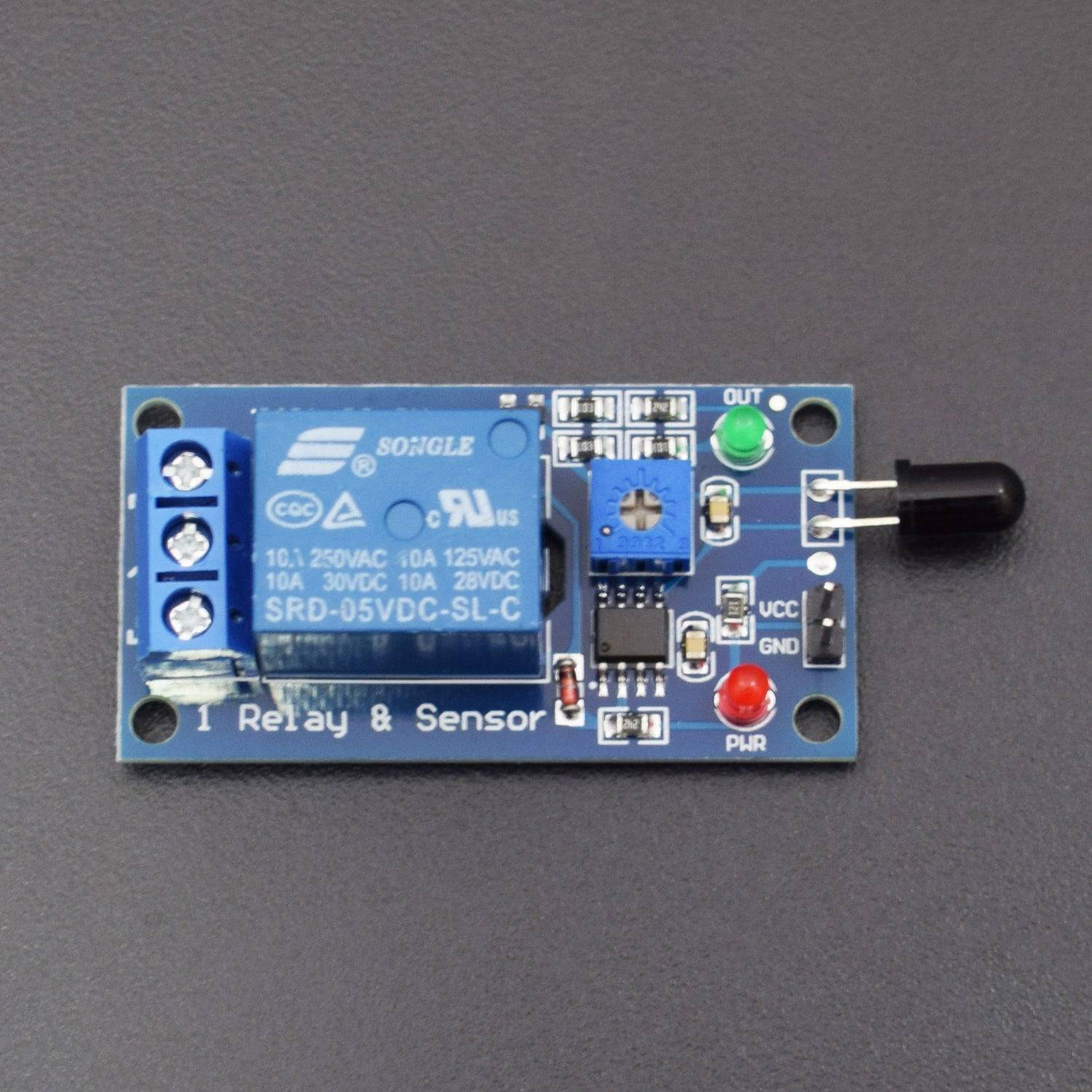 One Way 12V Flame Sensor Relay Module Fire Sensor Flame Detection Sensor Fire Detector Sensor with Relay - RS1162 - REES52