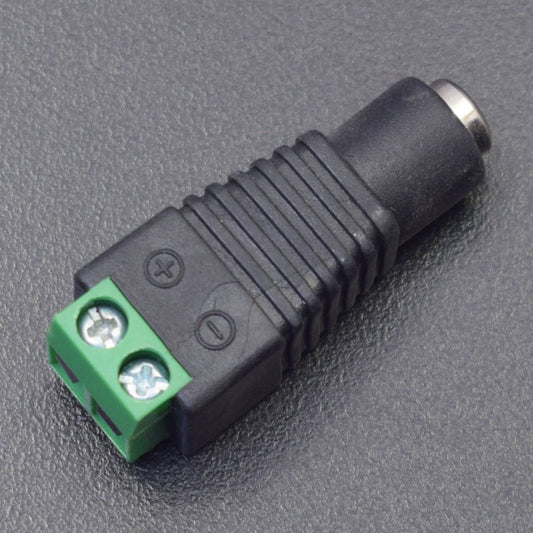 2.1mm x 5.5mm DC Power Female Jack Adapter Cable Plug Connector Screw Fastening Type DC Power Plug Connector For CCTV - RS2188 - REES52