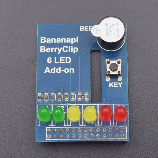 Berryclip 6 led add-on DIY board expand module for Banana Pi Raspberry pi berryclip board  - NA141 - REES52
