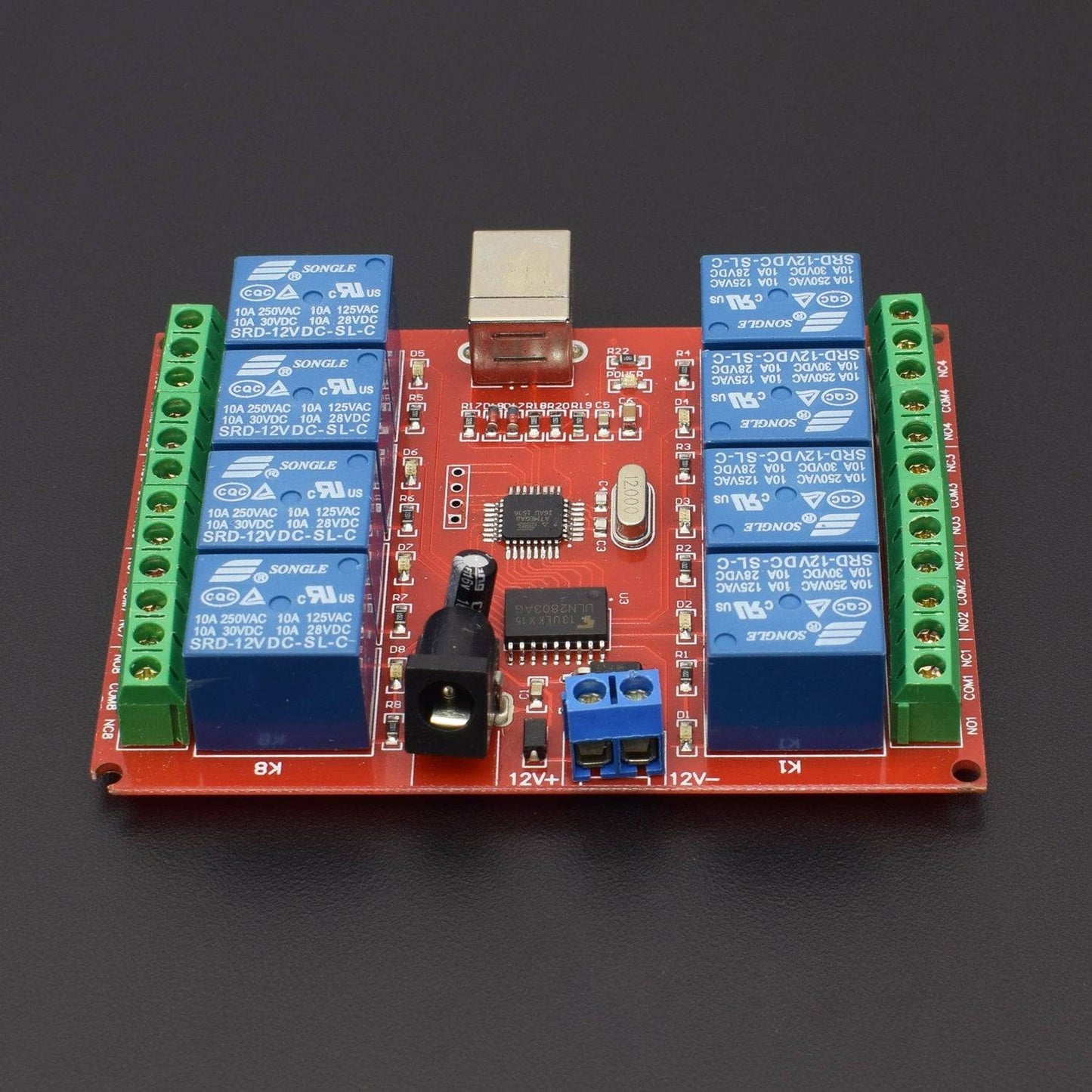 12V 8 Channel USB Relay Module Programmable Computer Control Computer USB Control Switch for Automation - NA286 - REES52