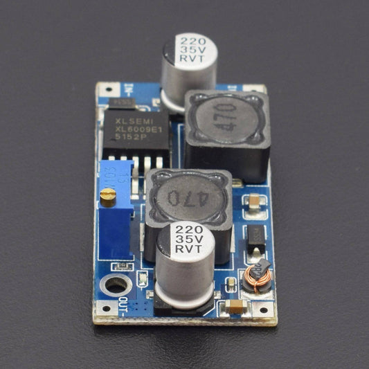 XL6009 DC-DC Automatic Boost Buck Converter 5V-32V To1.2V-35V Adjustable Voltage Step Up/Down Power Supply Module - RS596 - REES52