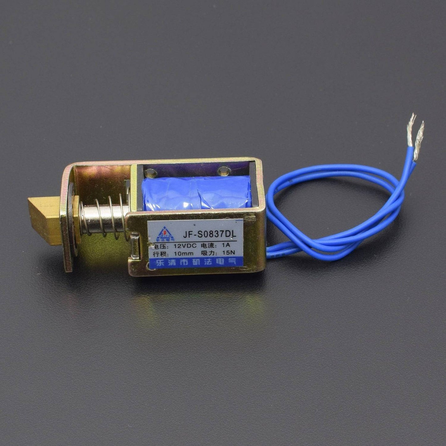 JF-S0837DL DC 12V 1A 15N Pull Push Open Frame Solenoid Electromagnet for Locks - AB101 - REES52