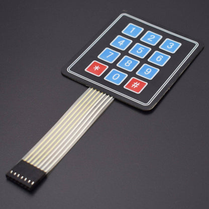 4 x 3 Matrix Array 12 Key Membrane Switch Keypad Keyboard for Arduino AVR PIC - RS1184 - REES52