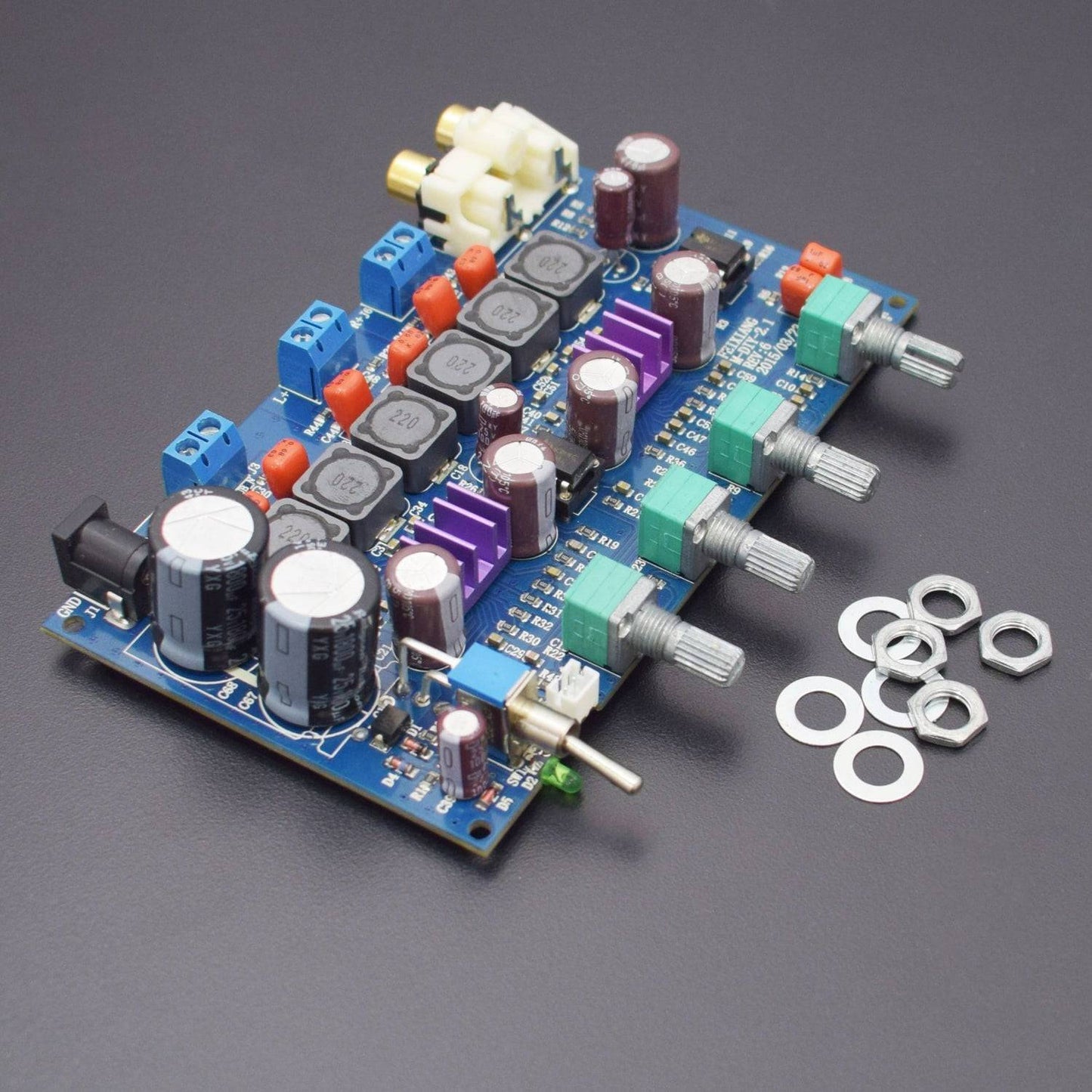 12V-25V 2.1 channels TPA3116 Hifi Class D Digital Amplifier Board 100W + 50W + 50W  - RS1199 - REES52