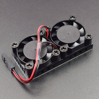 Raspberry Pi 4 Dual Fan With Heatsink Cooling System Double Cooling Fan Cooler Radiator Suitable For Raspberry - RS2329 - REES52