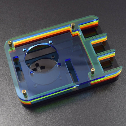 Raspberry Pi 4 4-Layer Acrylic Case Rainbow (Type - B) - RS2311 - REES52