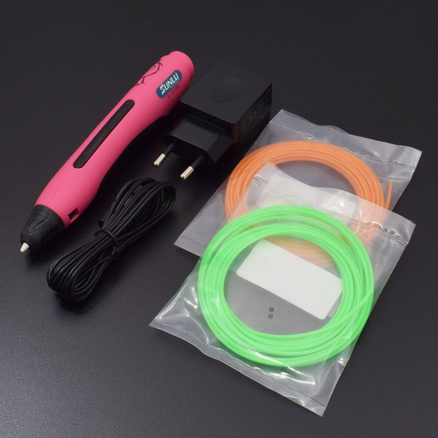 Intelligent 3D Pen with 2 PLA Loops Filament Refills, Gift for Kids, Develop Imagination 3D Printer SL-400 ( Pink ) - RS860 - REES52