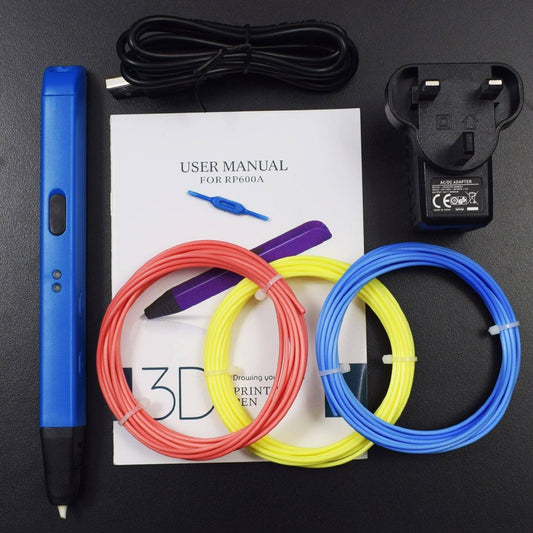 RP600A 3D Printing Pen 5V 2A USB Power 0.6mm Nozzle Adjustable Speed - RS2336 - REES52