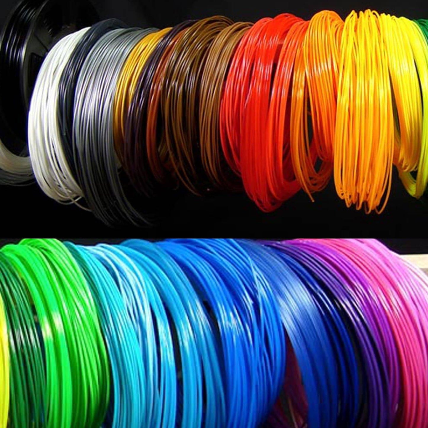 1.75mm 20 Color Sample Pack PLA 3D Pen Filament Refills - 10M Per Colorful - RS1408 - REES52