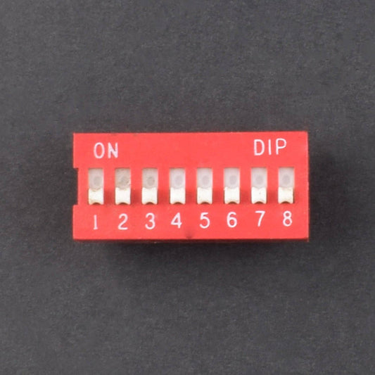 8 Position 8Pin DIP Switch 2.54mm Pitch 2 Row 8P Slide DIP Switch - RS225 - REES52