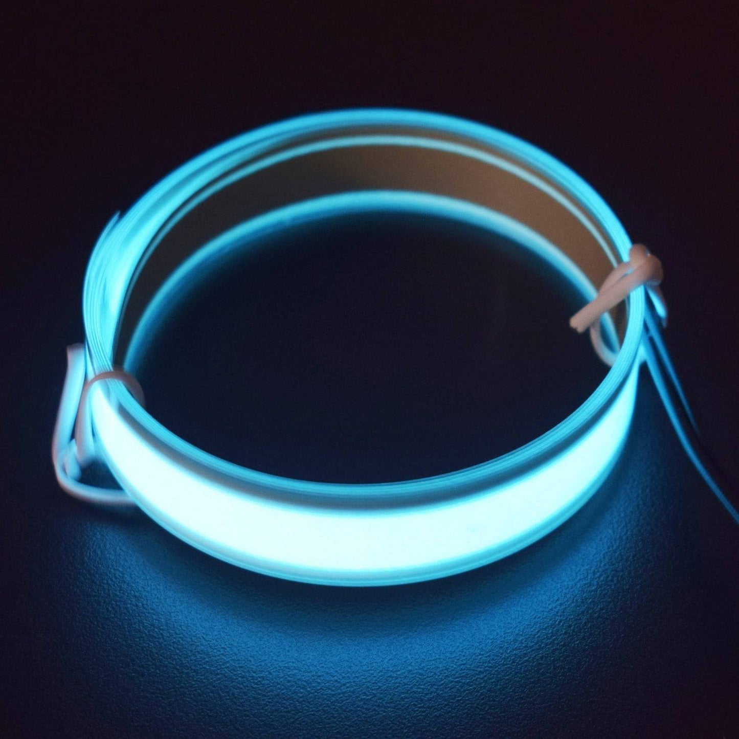 3.3ft Blue Electroluminescent Tape EL Wire Glowing LED Rope Flat Strip Light with AA Battery Box 3V- RS1489 - REES52