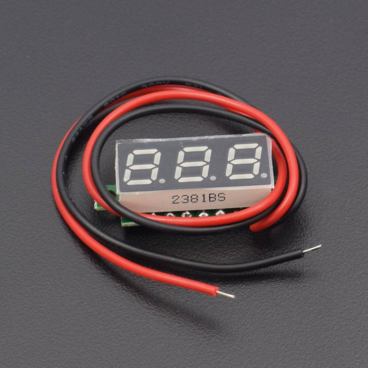 Blue 0.28" Mini 2 Wire Dc Voltmeter 3.5~30v Digital Display Voltmeter Gauge LED Voltage Detector -RS519 - REES52