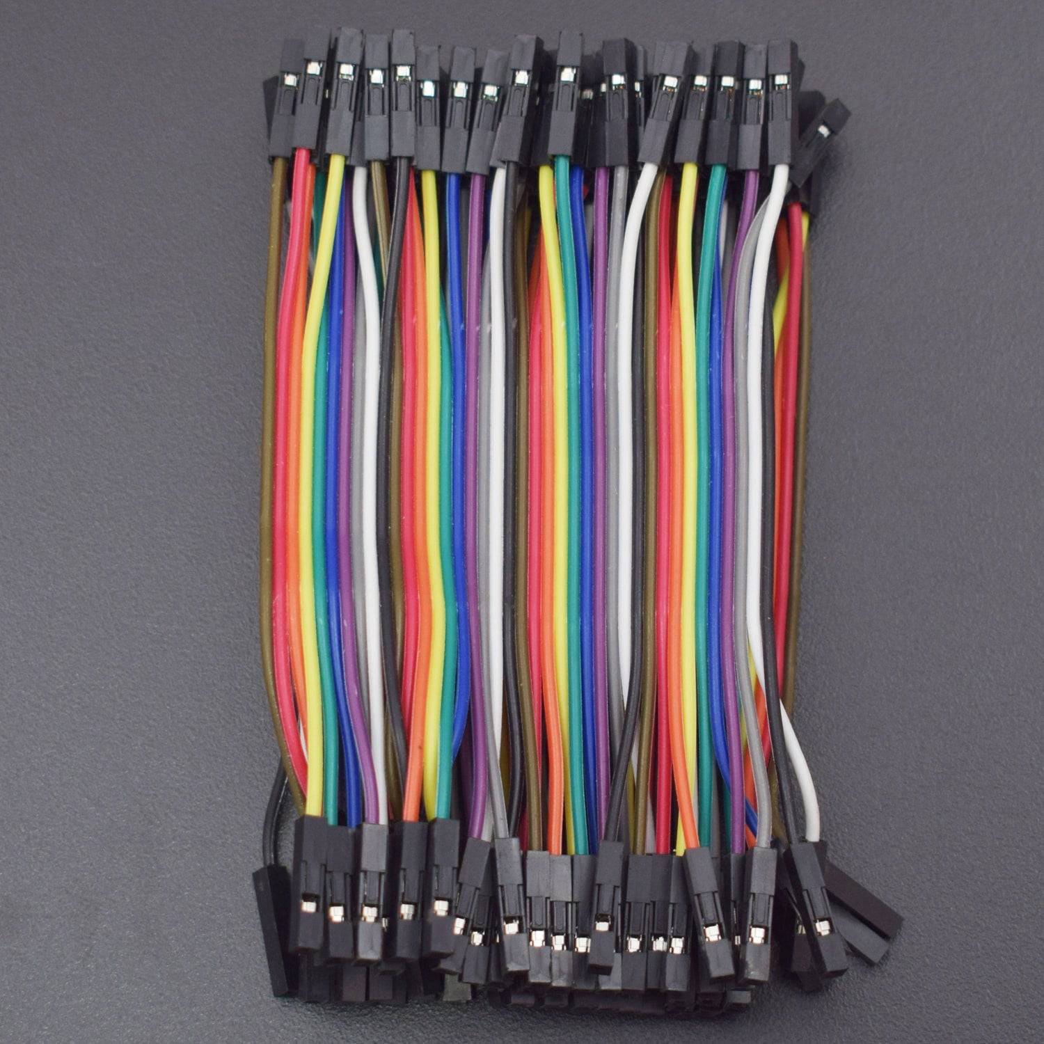 40 x 10cm Female To Female Dupont Jumper Wires Cable - RY025 - REES52