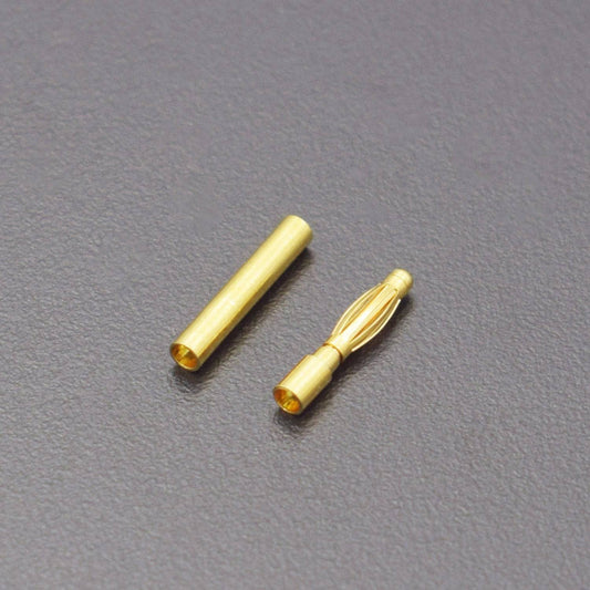 20 Pairs 2mm Gold Plated Male & Female Bullet Banana Plug Connector for ESC Battery (20 Male + 20 Female) (2mm) - RS1391 - REES52