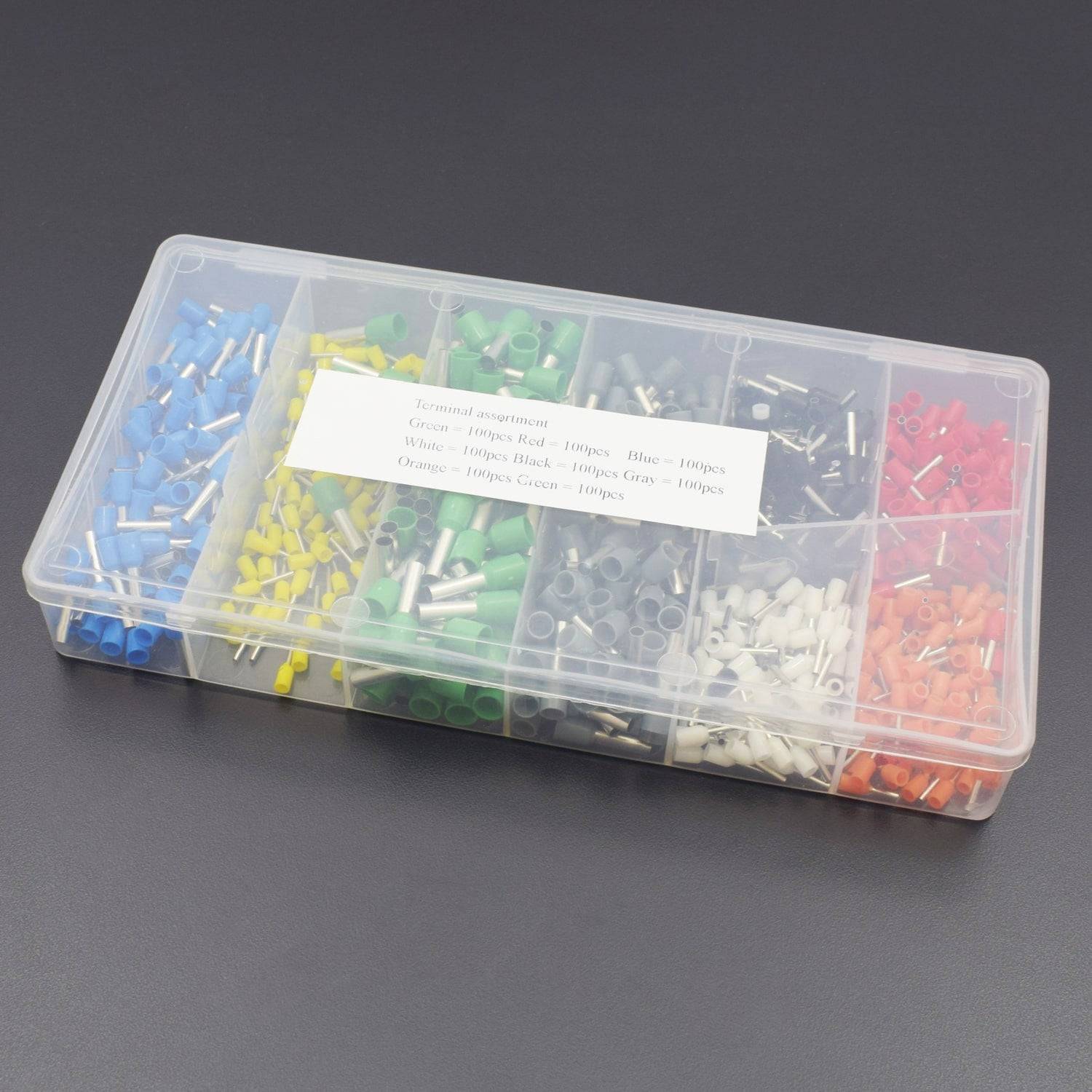 800 Pieces Assortment Ferrule Wire Copper Crimp Connector, Wire Terminals Kit, Wire Connector Kit - RS1846 - REES52