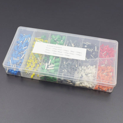 800 Pieces Assortment Ferrule Wire Copper Crimp Connector, Wire Terminals Kit, Wire Connector Kit - RS1846 - REES52