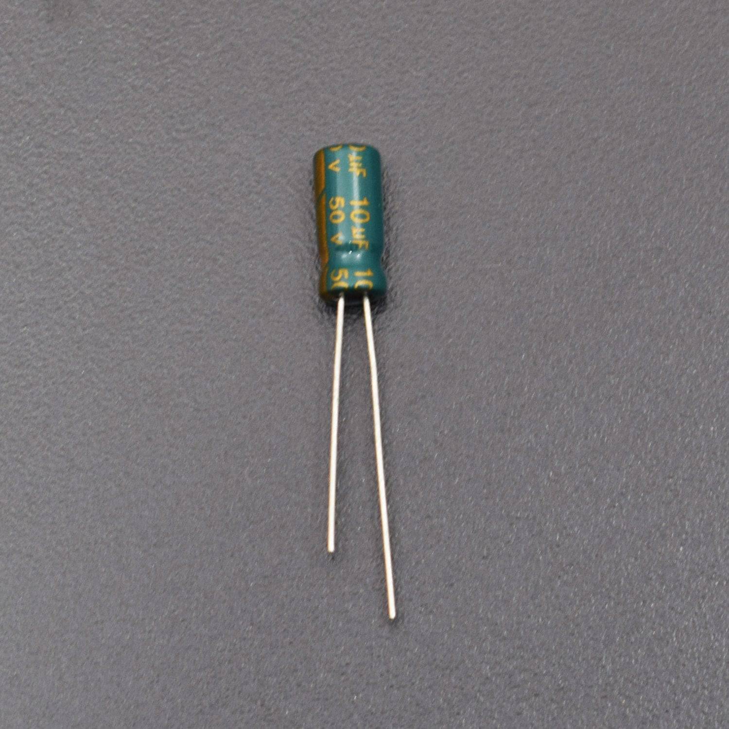 10Uf 50V 105C Radial Electrolytic Capacitor, 5 x 11 mm - RS1128 - REES52