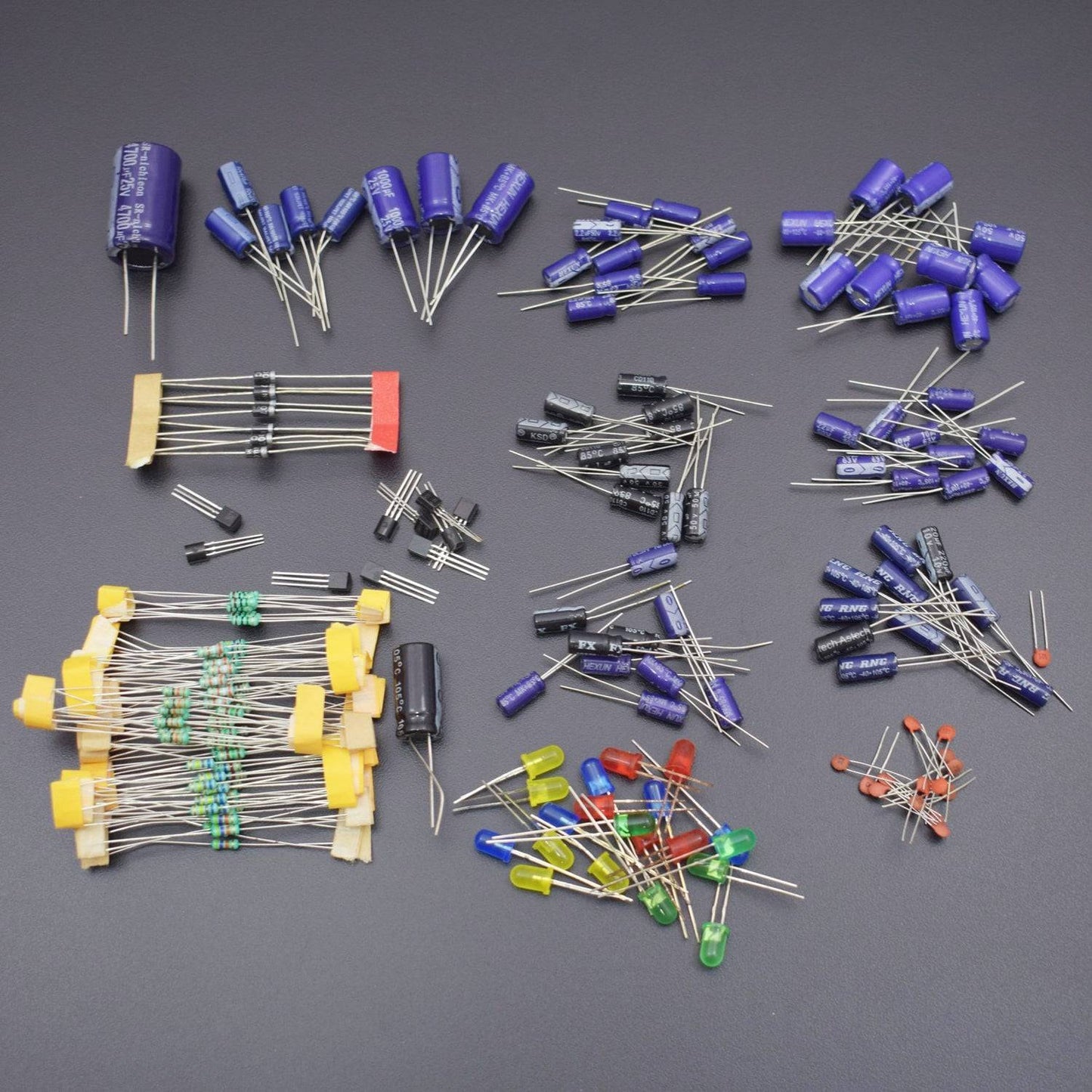 Electronic Components Capacitors / Resistance Kit - 350 Pcs Assorted. - KT1038 - REES52