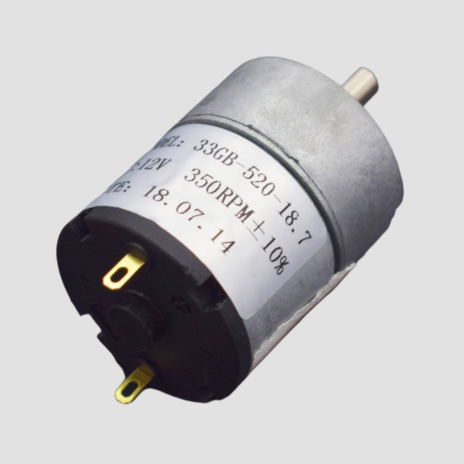 33GB-520 DC Motor, 12V / 350rpm High Speed, metal gear motor for RC sm ...