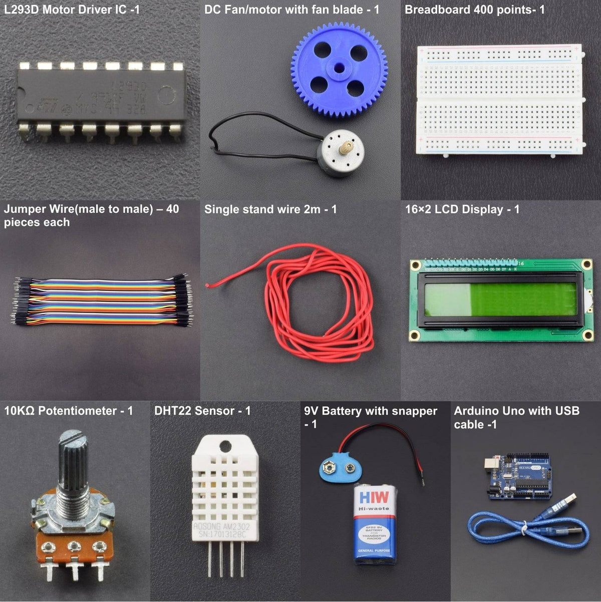 Arduino Cooling Make a Temperature Controlled Fan using DHT22 and 16*2 – REES52