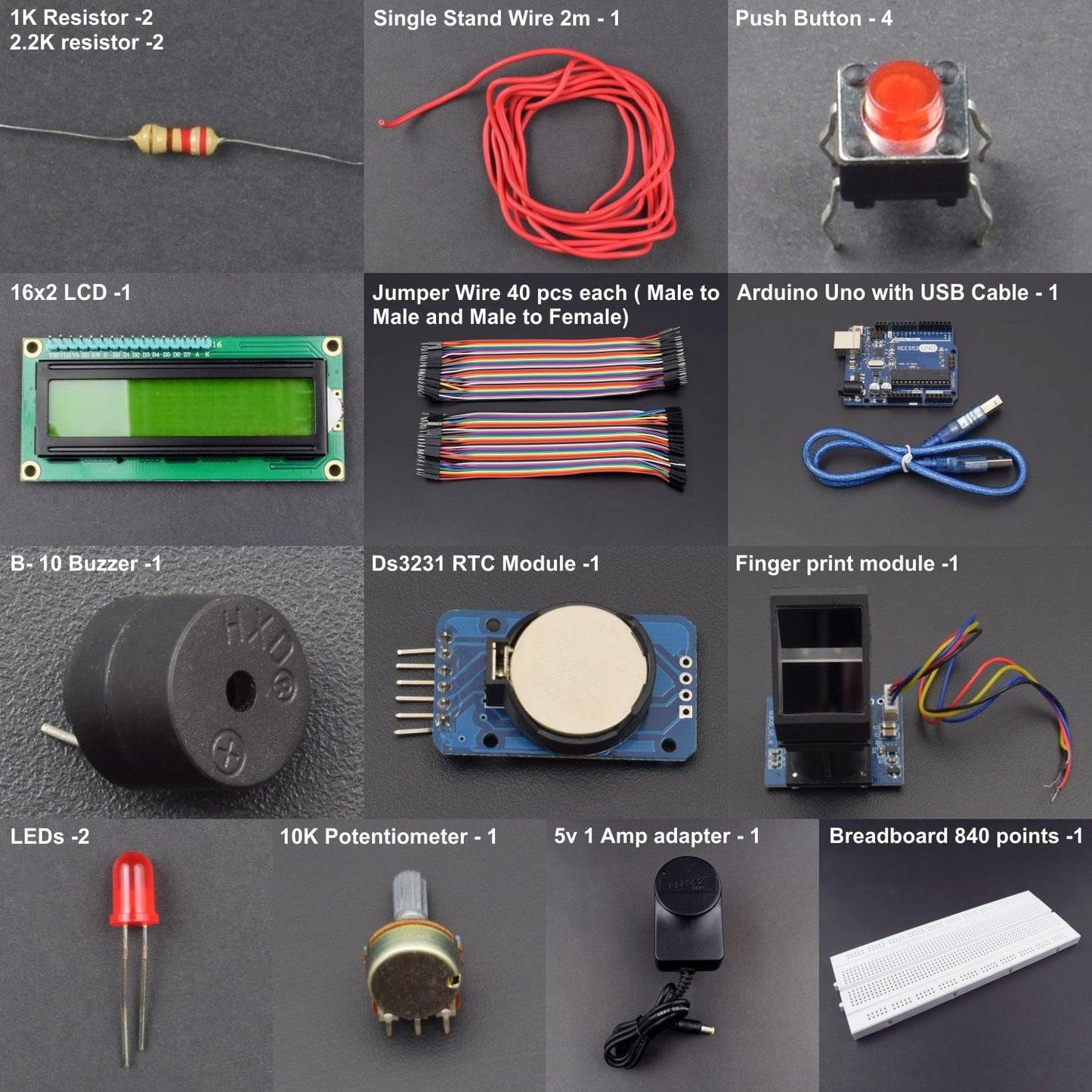 Make A Fingerprint Based Biometric Attendance System using Arduino Uno - KT849 - REES52