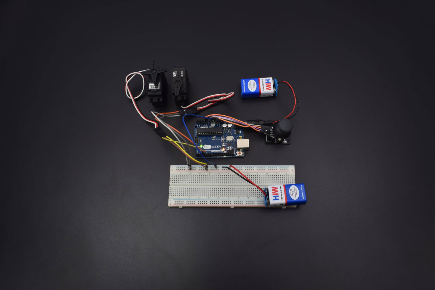 Control two Servo Motors using Joystick Module interfacing with Arduino Uno - KT842 - REES52